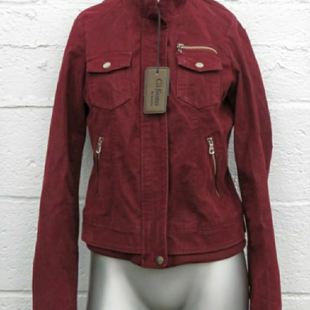 Ci Sono by Cavalini Vegan Suede Jacket, Sz S